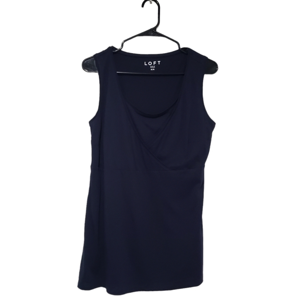 LOFT Maternity Sleeveless Blue Top Size M